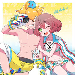 This is a pixiv picture whose title is テスとアタ３.