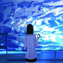 This is a pixiv picture whose title is 嵐が近い.