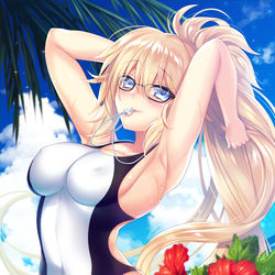 This is a pixiv picture whose title is 水着ジャンヌお姉ちゃん.