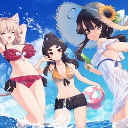 This is a pixiv picture whose title is 海ｧーーー！.