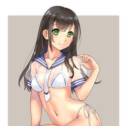 This is a pixiv picture whose title is セーラー水着.