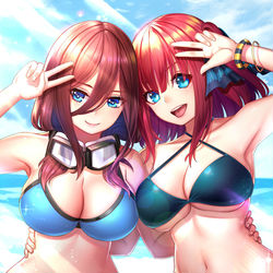 This is a pixiv picture whose title is 三み &  二乃 !!.