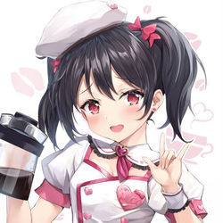 This is a pixiv picture whose title is カフェにこにー.