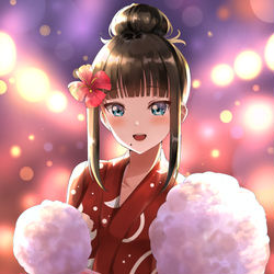 This is a pixiv picture whose title is 好きな子の浴衣姿.
