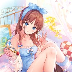 This is a pixiv picture whose title is 『先輩のために頑張って作ったんですよ♪早く食べて❤️』.