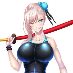 This is a pixiv picture whose title is 水着武蔵ちゃん.