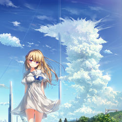 This is a pixiv picture whose title is かなとこ雲.