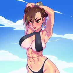 This is a pixiv picture whose title is Chun-Li Bikini.
