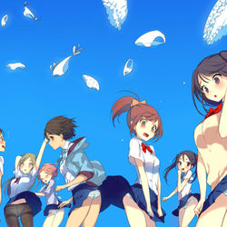 This is a pixiv picture whose title is 青い空.