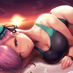 This is a pixiv picture whose title is 水着武蔵.