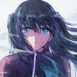 This is a pixiv picture whose title is 霞.