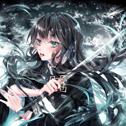 This is a pixiv picture whose title is 時透無一郎.
