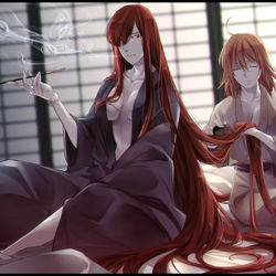 This is a pixiv picture whose title is 魔王ノブぐだ♀.