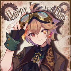 This is a pixiv picture whose title is Vtuber【火ノ守アレン】.