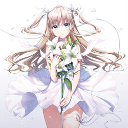 This is a pixiv picture whose title is 白百合.