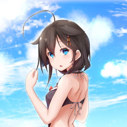 This is a pixiv picture whose title is 夏時雨.