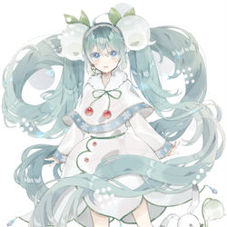 This is a pixiv picture whose title is 雪ミク2015ちゃん.