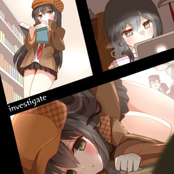 This is a pixiv picture whose title is 調べる。.