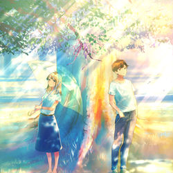 This is a pixiv picture whose title is カバーイラスト『この声が届いたら、もう一度きみに会いに行く』.