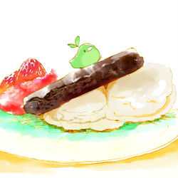 This is a pixiv picture whose title is ブラウニーとアイスの盛り合わせ.