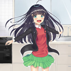 This is a pixiv picture whose title is 五月の制服コスらいは.