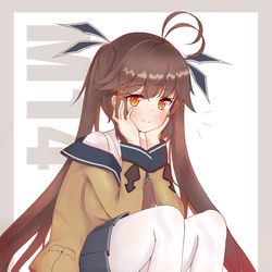 This is a pixiv picture whose title is Sitting M14  (2page).