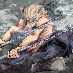 This is a pixiv picture whose title is 獣の呼吸.