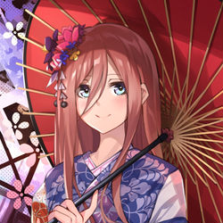 This is a pixiv picture whose title is 着物三玖.