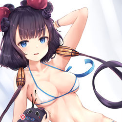 This is a pixiv picture whose title is 水着葛飾北斎さん.