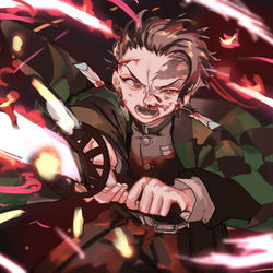 This is a pixiv picture whose title is ヒノカミ神楽.