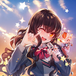 This is a pixiv picture whose title is 星間飛行.