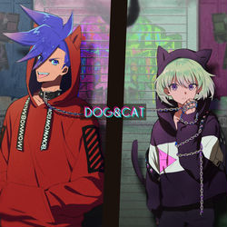 This is a pixiv picture whose title is ワンニャンガリ.
