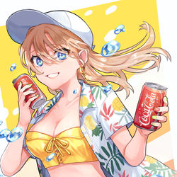 This is a pixiv picture whose title is 炭酸補給.
