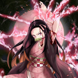 This is a pixiv picture whose title is 禰豆子.