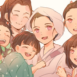 This is a pixiv picture whose title is 竈門炭治郎のうた.