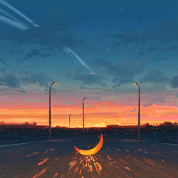 This is a pixiv picture whose title is Moonlight.