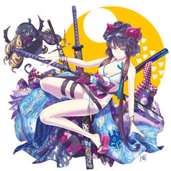 This is a pixiv picture whose title is 水着北斎.