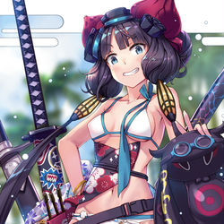 This is a pixiv picture whose title is 水着北斎ちゃん.