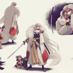 This is a pixiv picture whose title is 殺生丸とりん.