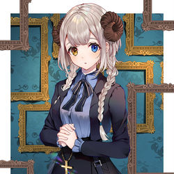 This is a pixiv picture whose title is 飾られない額縁.
