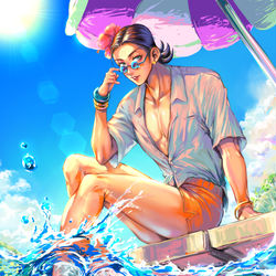 This is a pixiv picture whose title is 夏満喫シルビアちゃん.
