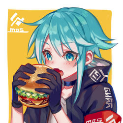 This is a pixiv picture whose title is ハンバーガー.
