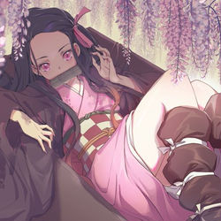 This is a pixiv picture whose title is 禰豆子.