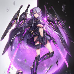 This is a pixiv picture whose title is LUNATIC　MOON.