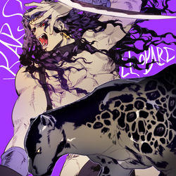 This is a pixiv picture whose title is 柱の男&ワイルド.