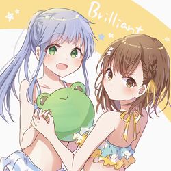 This is a pixiv picture whose title is 夏のダブルヒロインちゃん.
