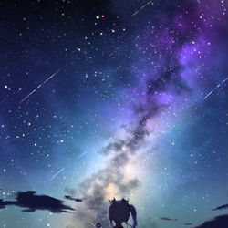 This is a pixiv picture whose title is 流れ星.