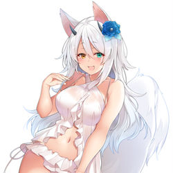 This is a pixiv picture whose title is 🦊.