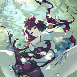 This is a pixiv picture whose title is 水着北斎.