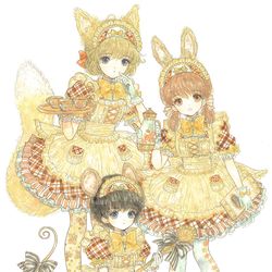 This is a pixiv picture whose title is 森のウェイトレス.